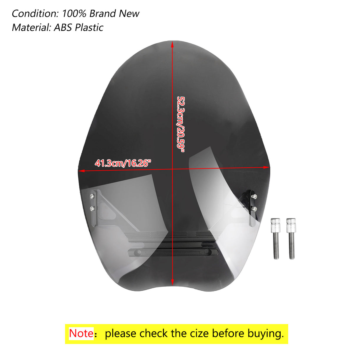 ABS Windshield Windscreen fit for VRSCF V-ROD MUSCLE 2009-2017 Gray