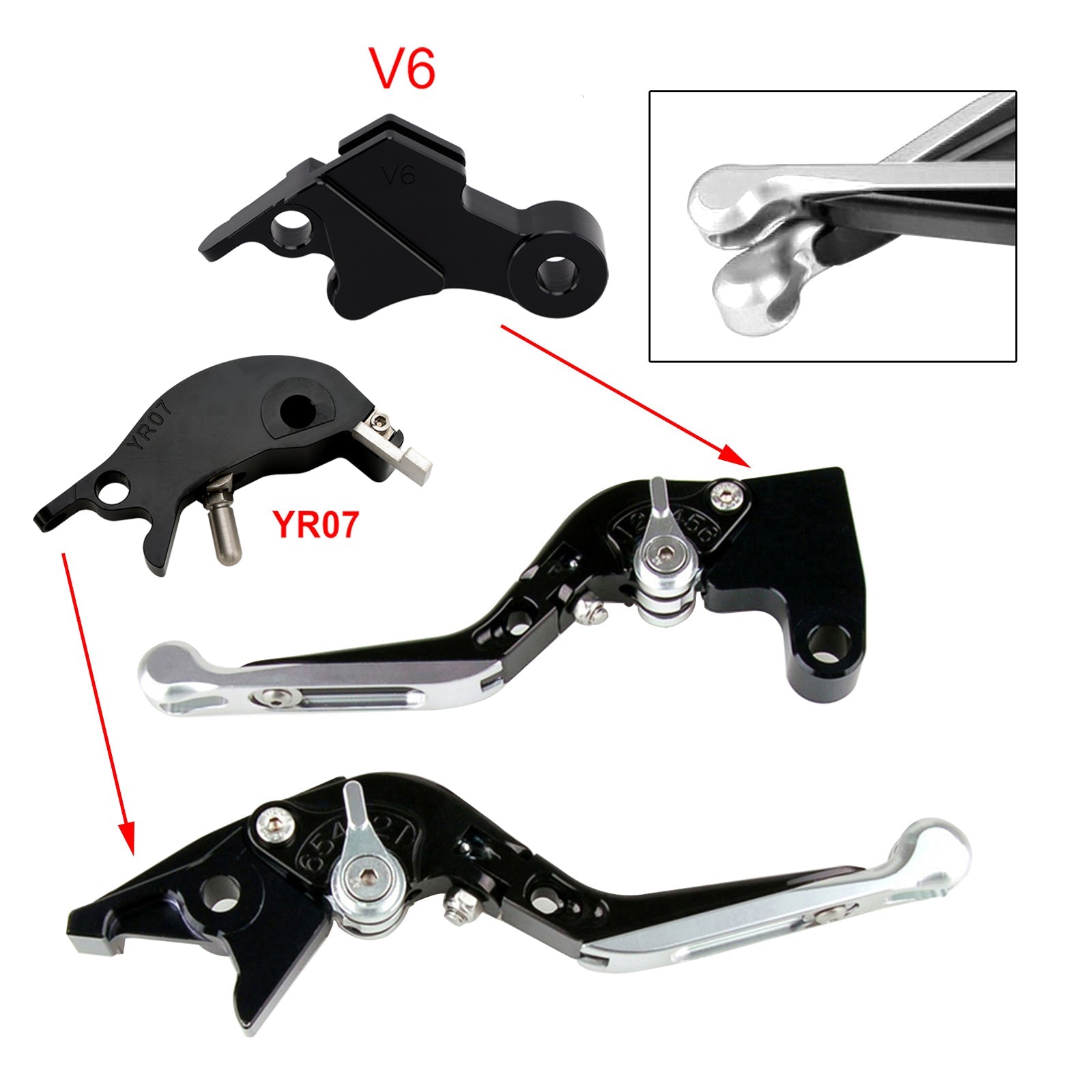 Adjustable Clutch Brake Lever fit for YAMAHA XSR900 XSR900GP MT-09 MT-09SP 24-25