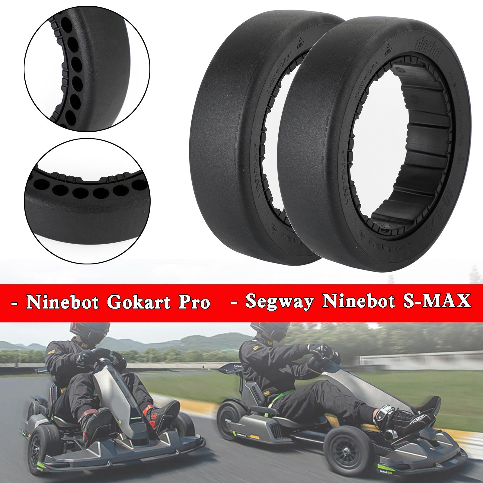 1PCS Drifting Rear Tire For Segway Ninebot Gokart Pro S MAX Replacement