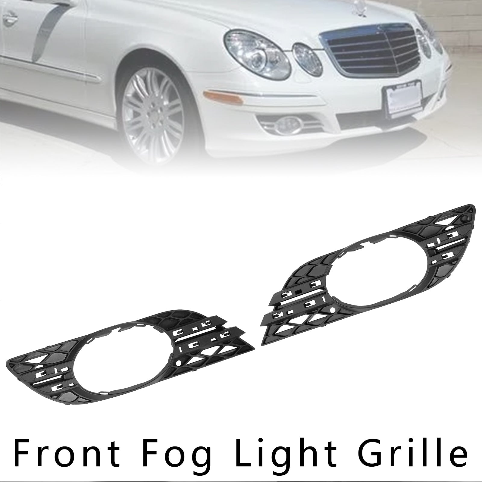 2007-2009 Mercedes Benz E-Class W211 E320 Bluetec 2PCS Fog Light Trim Set 2118850822 MB1038115