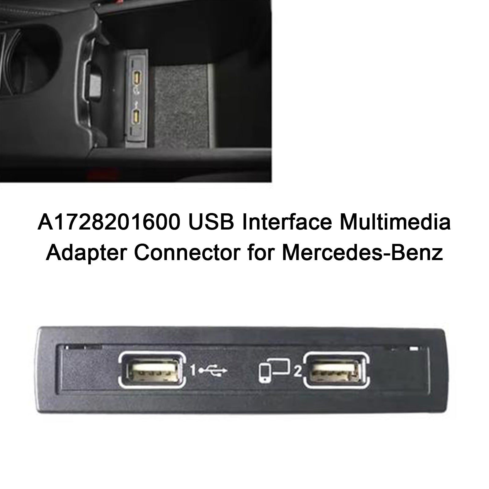 2015- Mercedes-Benz W205 C-Class USB Interface Multimedia Adapter Connector A1728201600