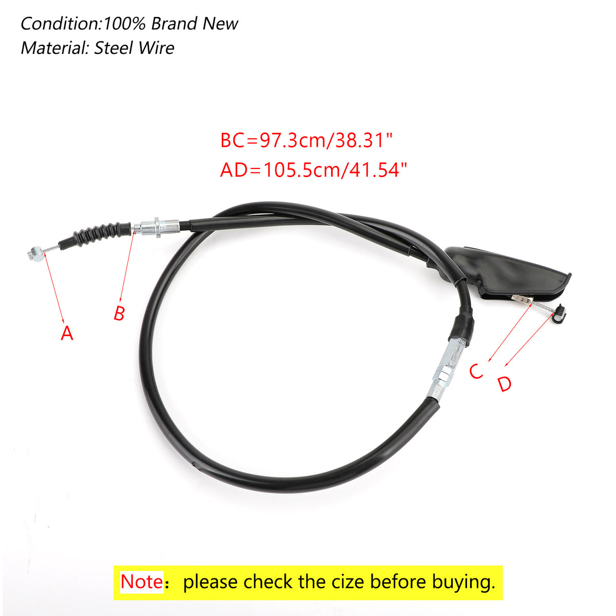 Motorcycle Clutch Cable Wire Line Replacement 1SB-F6335-00 for Yamaha XTZ125