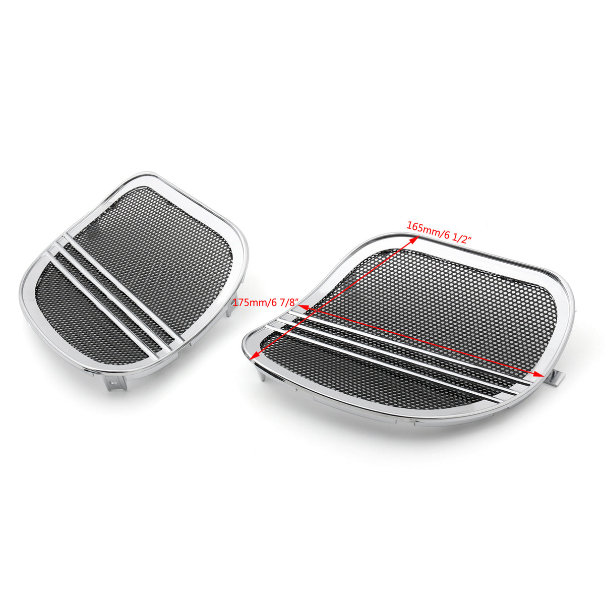 Motorcycle Tri-Line Speaker Cover Grills For Harley Road Glide FLTRX 2015-18 CH