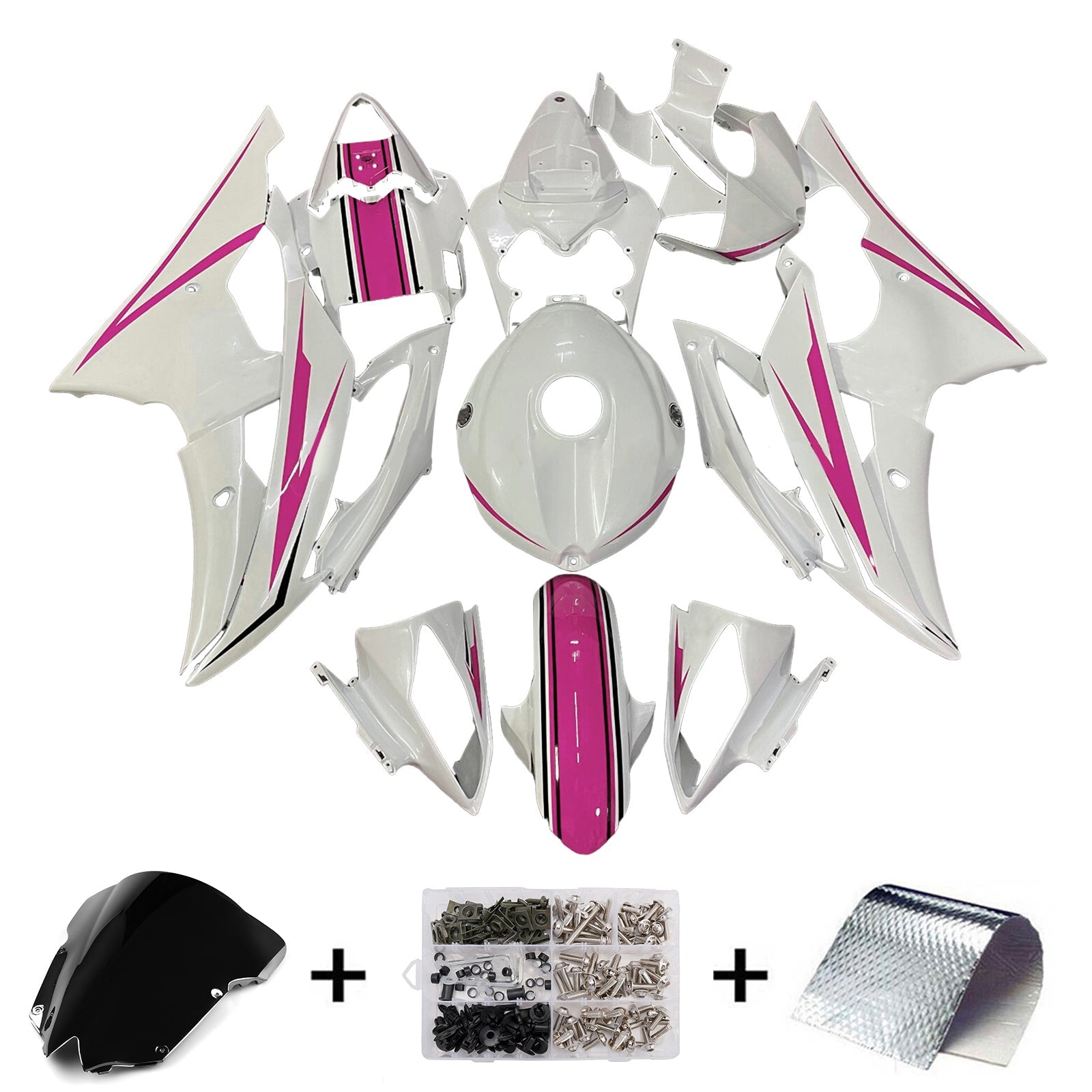 Injection Fairing Kit Bodywork Plastic ABS For Yamaha YZFR6 YZF-R6 2008-2016