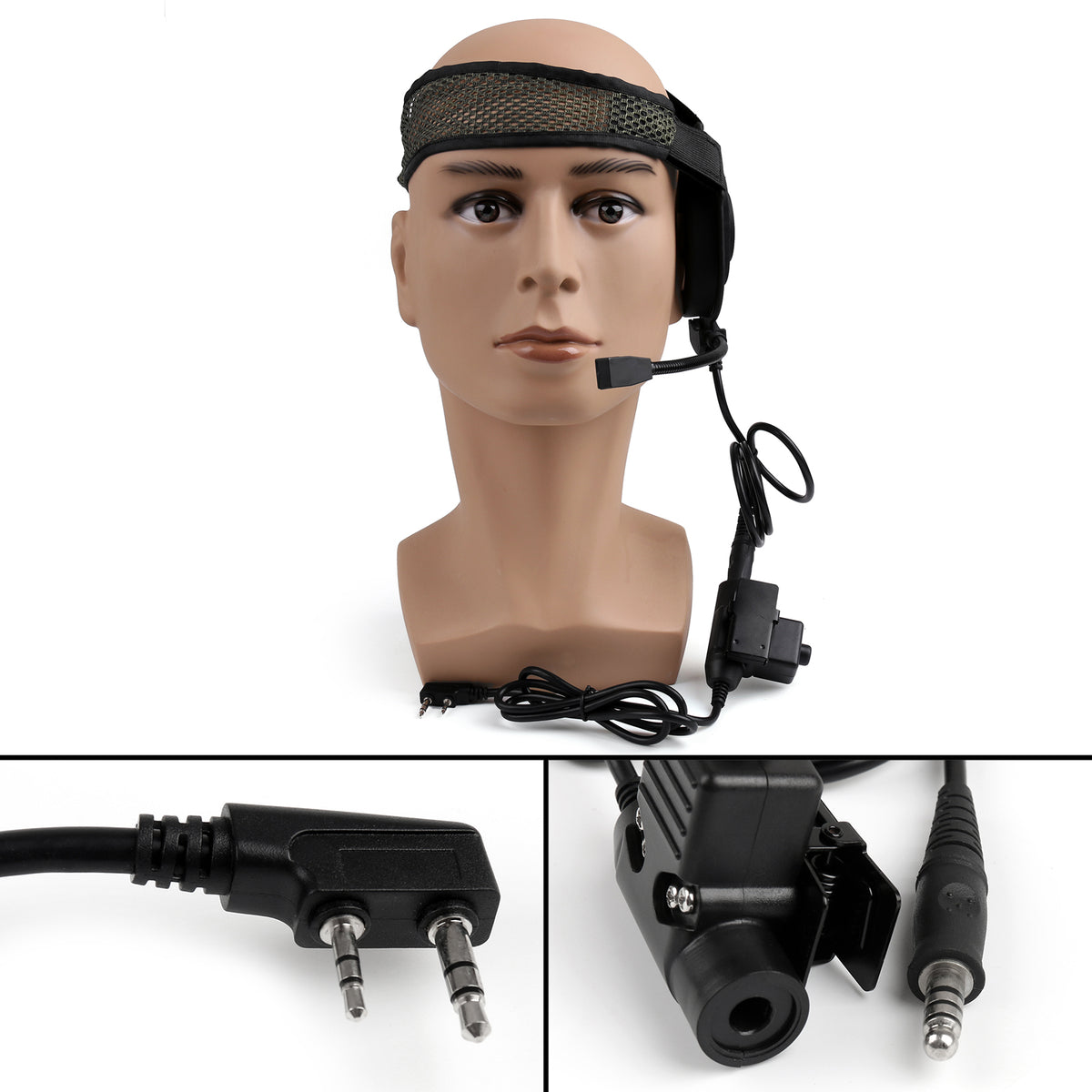5x HD01 Z Tactical Bowman Elite II Headset U94PTT For Kenwood Radio Walkie-Talkie
