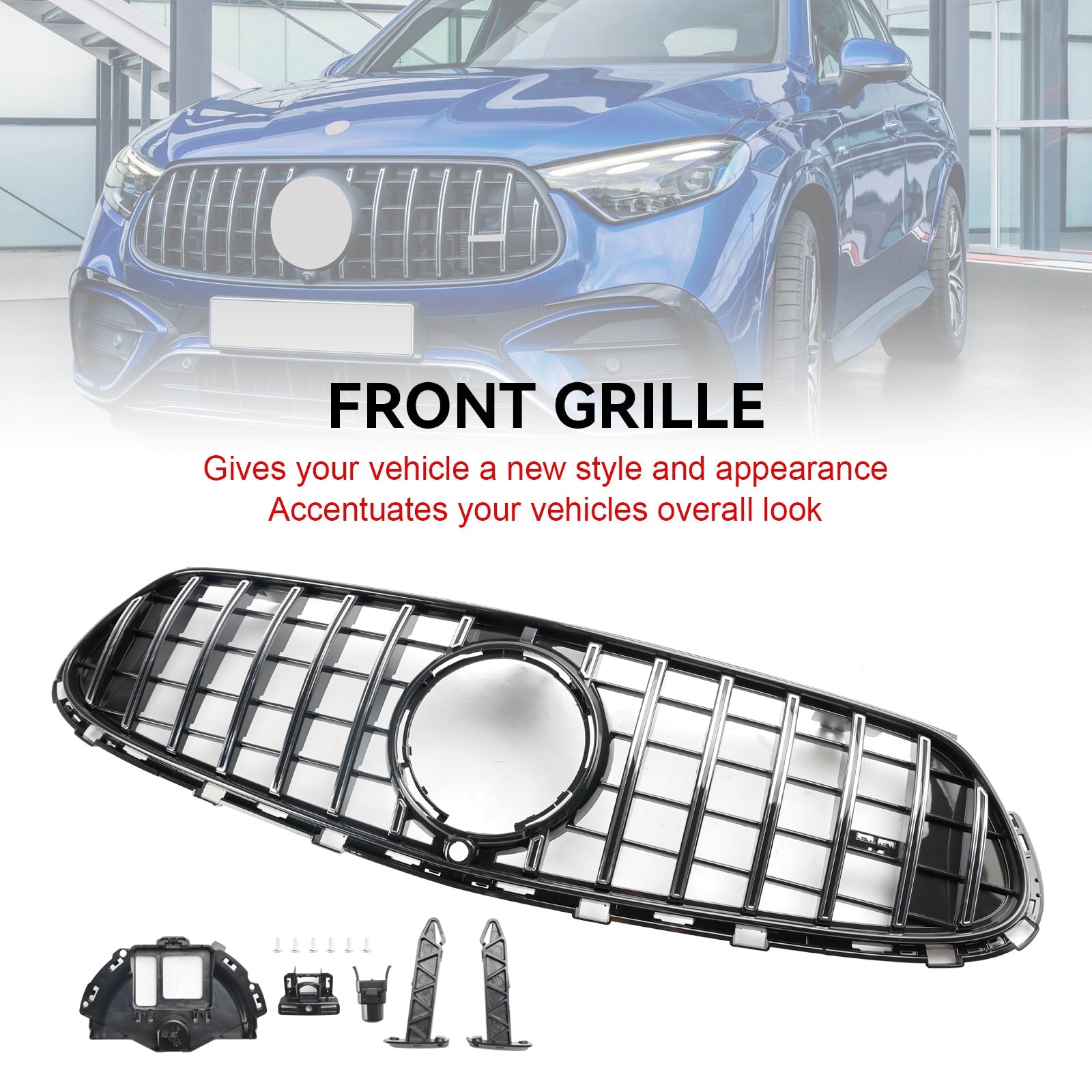 2022 2023 2024 Mercedes GLC X254 C254 with AMG-Line Front Bumper Upper Grill Grille