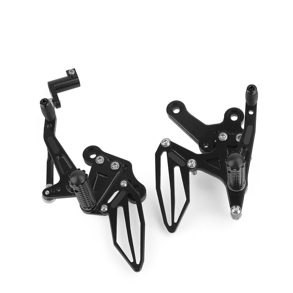 Black Adjustable Rearsets Footrest For Kawasaki Ninja 250 400 Z400 2018-2022
