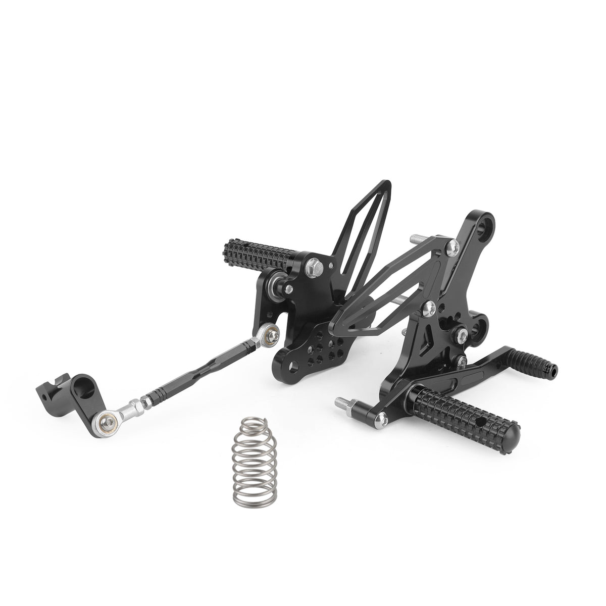 Black Adjustable Rearsets Footrest For Kawasaki Ninja 250 400 Z400 2018-2022