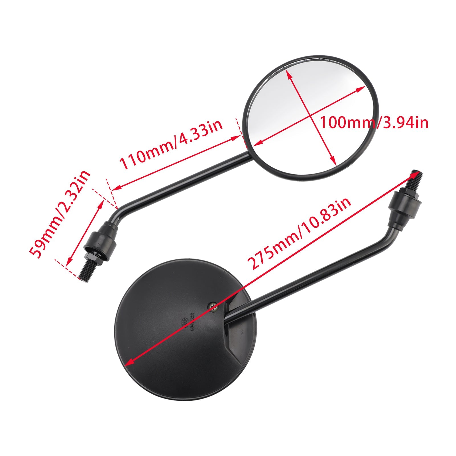 Rearview Mirror left & right For Honda NX650 Dominator XL 125 600 700 V XR 125 L