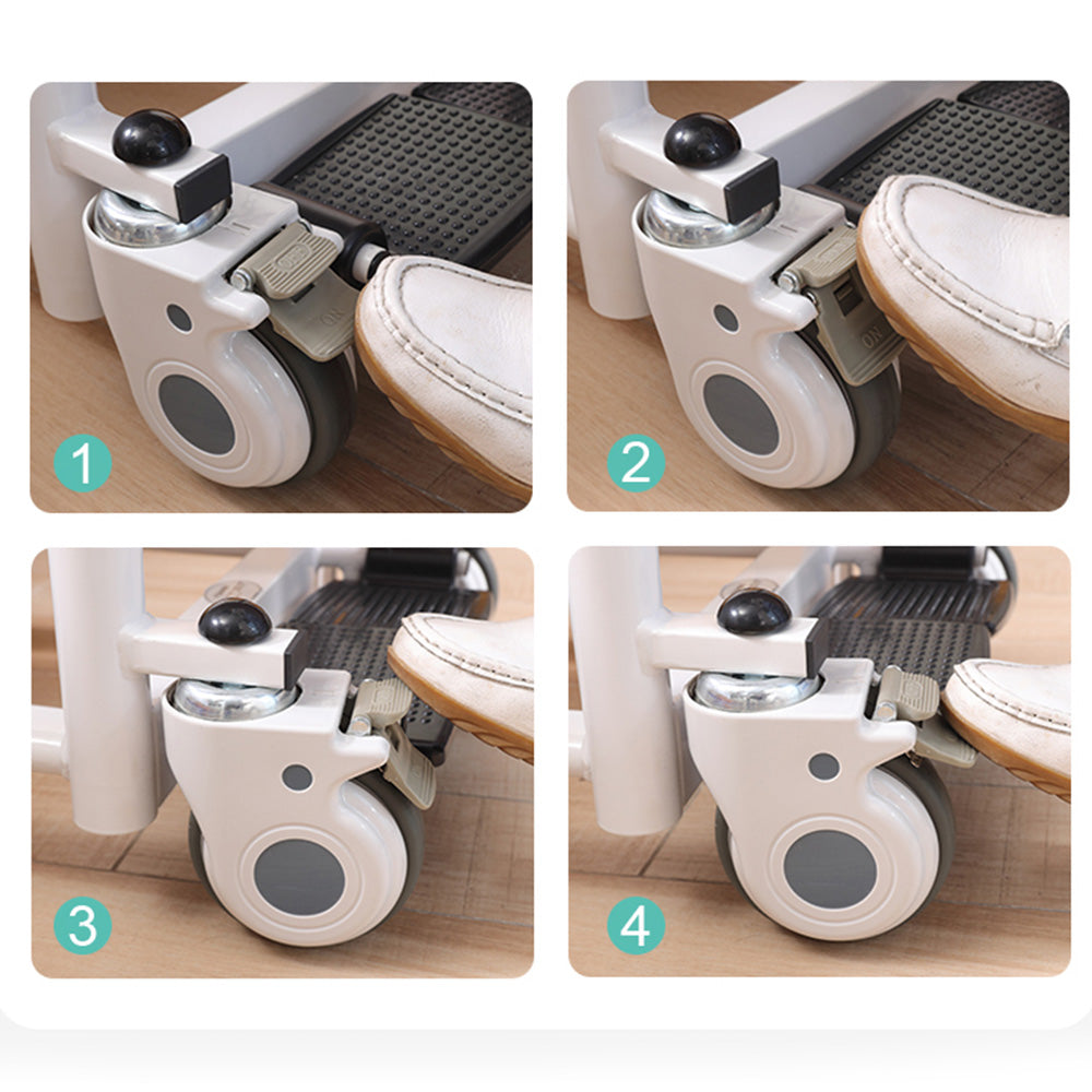 Lift For Elderly Patient Transfer Wheelchair W/180° Split Seat and Bedpan