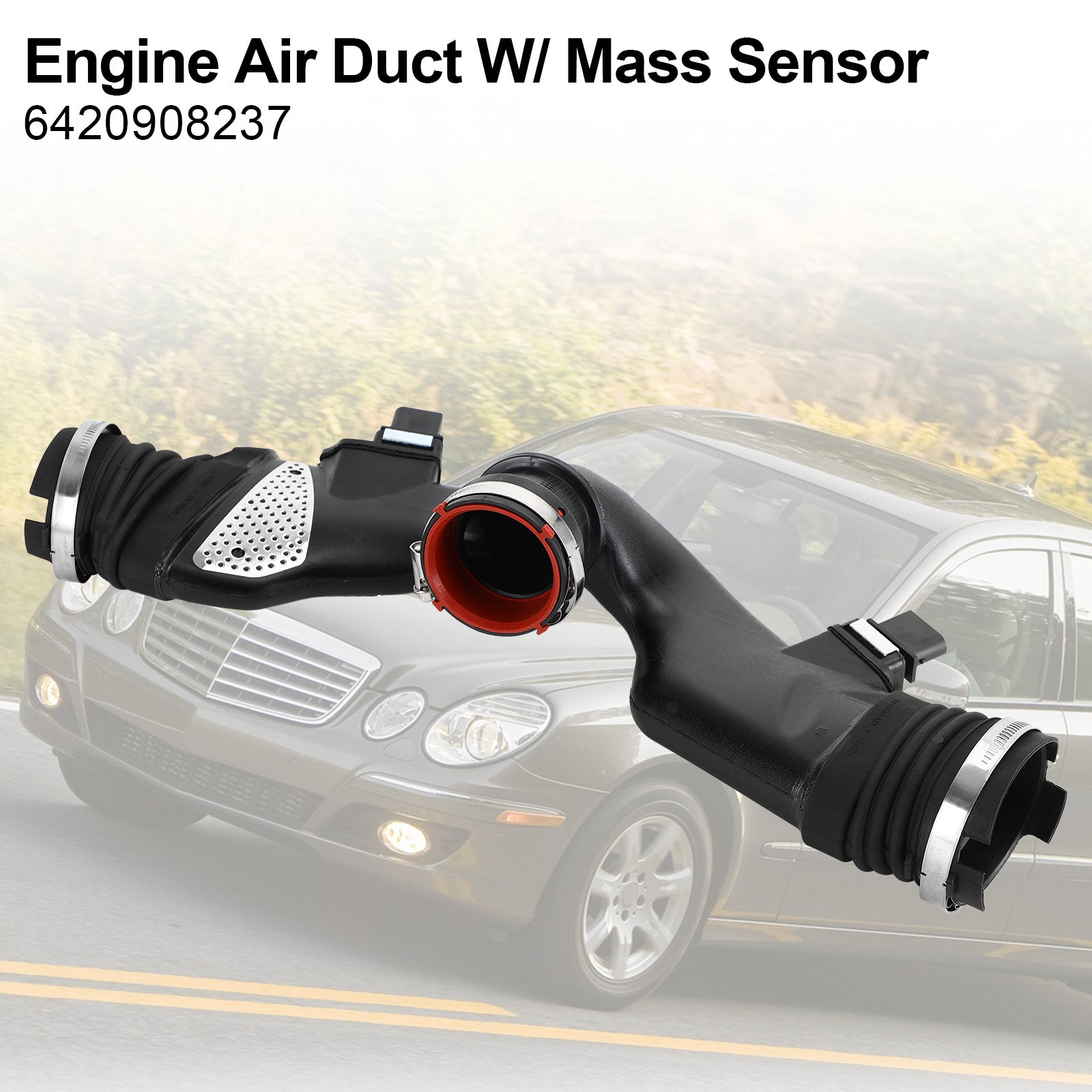 2010-2012 Mercedes-Benz R-Class W251 R350 Bluetec 4M Engine Air Duct W/ Mass Sensor 6420908237