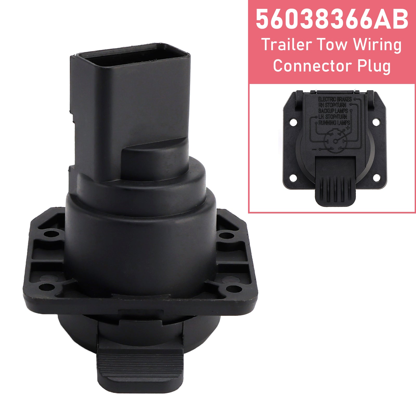 8 Pin Trailer Tow Wiring Connector Plug 56038366AB for Jeep Cherokee