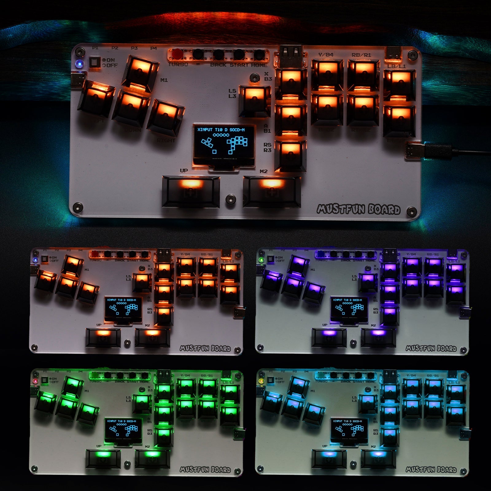 MustFun Hitbox Mini Stickless Controller Suitable For PC/PS3/PS4/Switch etc.