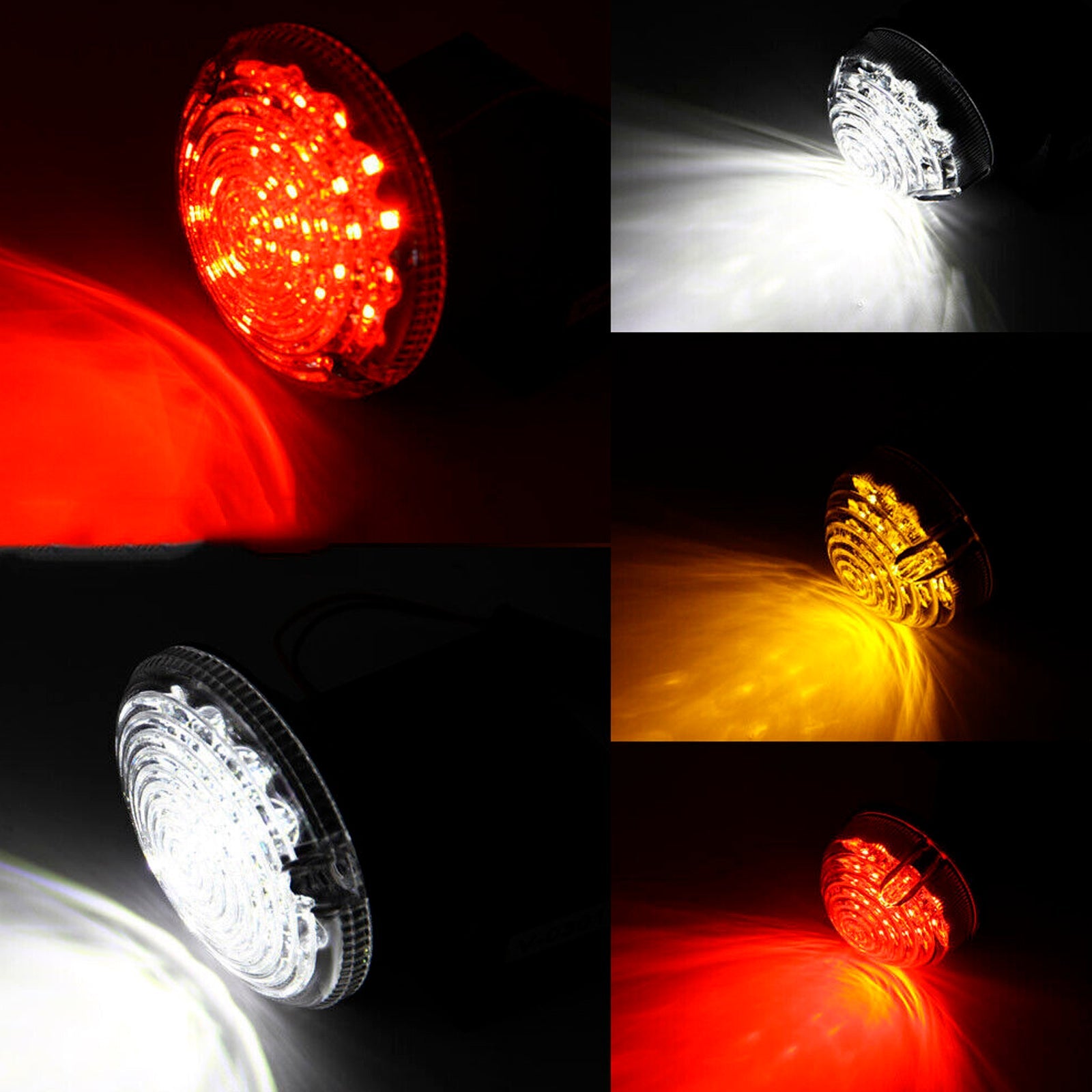 1983-1990 Land Rover Defender 90/110 Smoke LED DRL Driving Daytime Fog Tail Lights Kit 10PCS