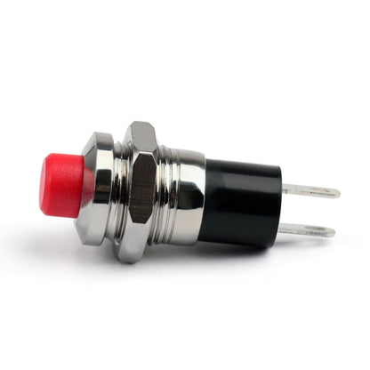 1Pcs New Mini Push Button SPST Momentary N/O OFF-ON Switch 10mm Red For Car, RED / 1PCS