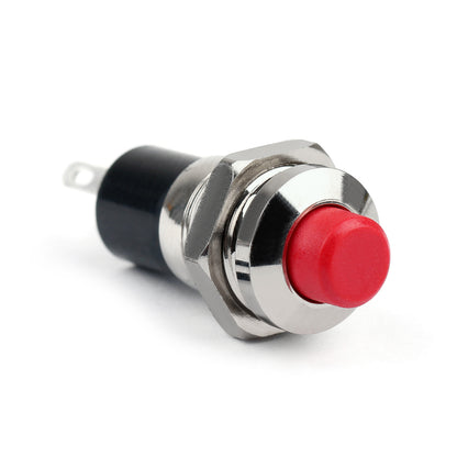 1Pcs New Mini Push Button SPST Momentary N/O OFF-ON Switch 10mm Red For Car, RED / 1PCS