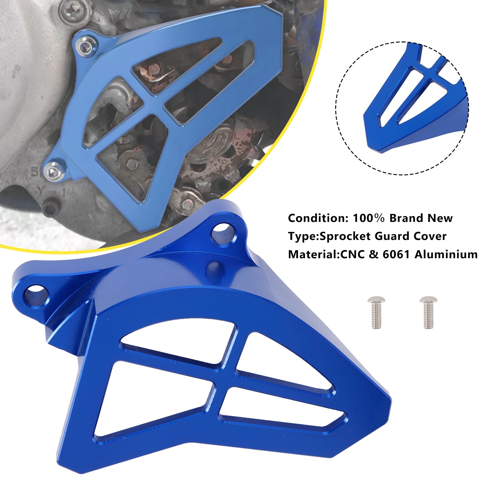 1993-2004 Yamaha YZ125 Sprocket Guard Cover Aluminum Chain Protector