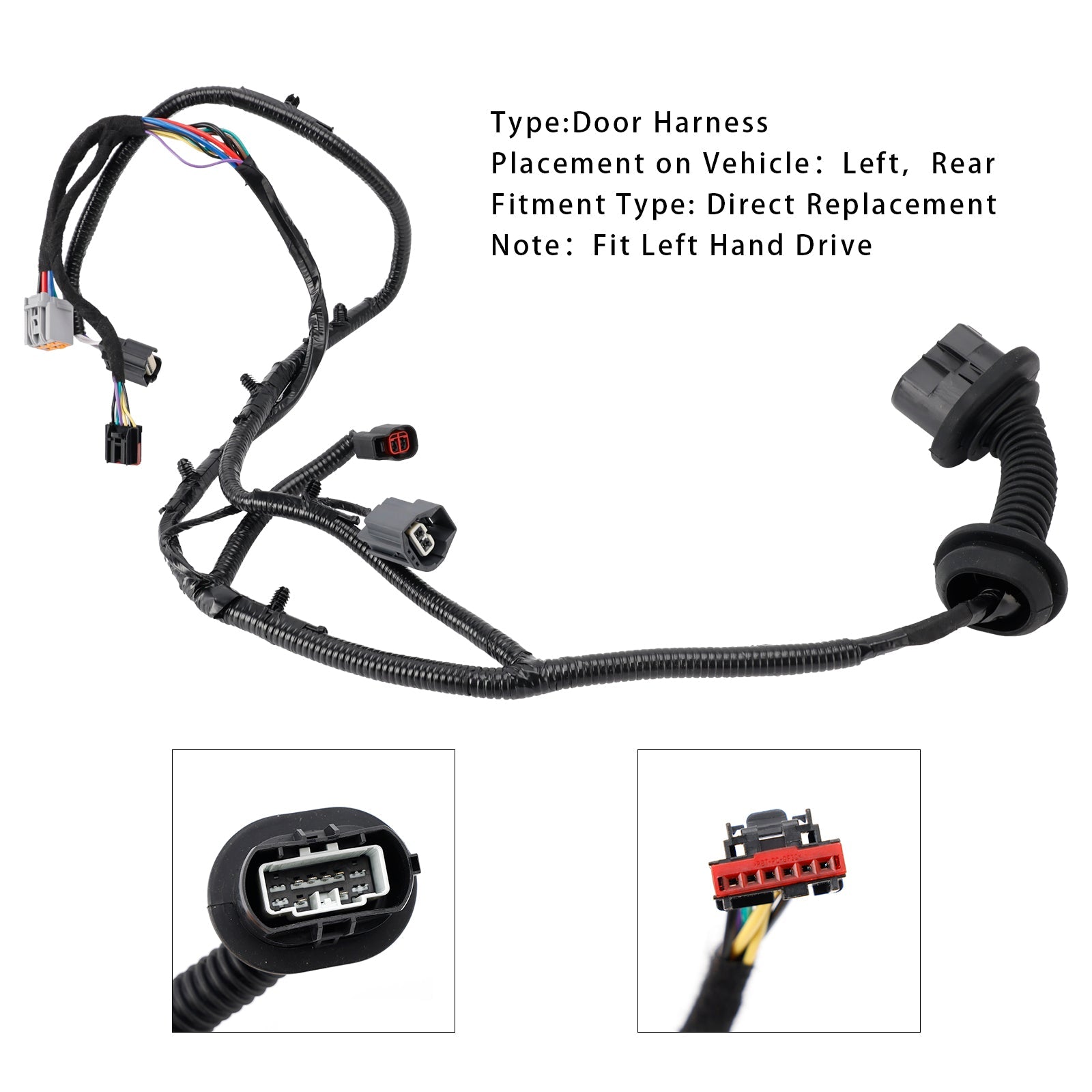 2010-2014 Ford F-150 Left-Rear Door Harness with Rear Heated Seats AL3Z-14631-AAA