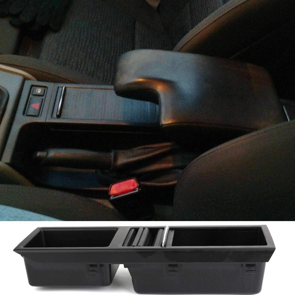 Black Front Center Console Storage Cup Holder Fits For BMW E46 3 Series 98-2007