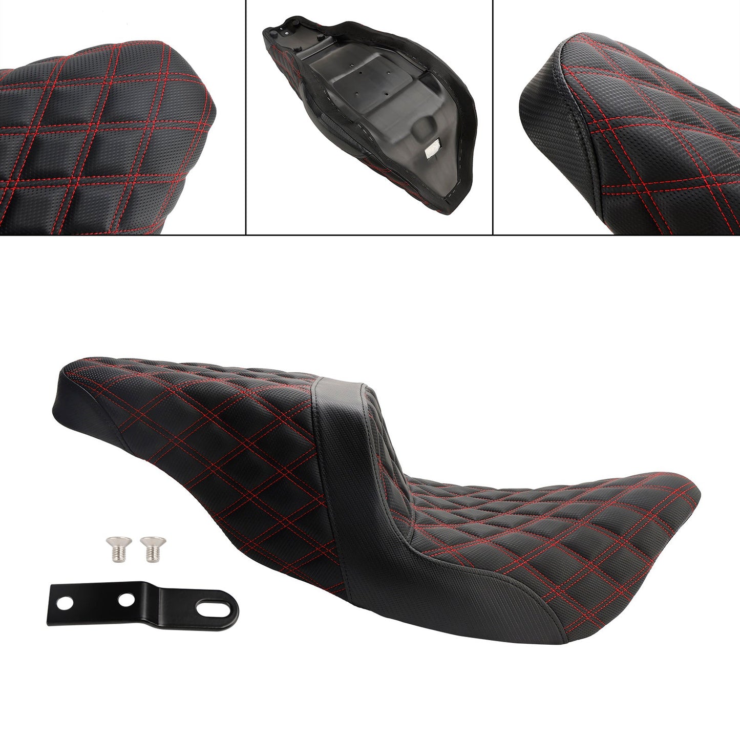 08-23 Fl Touring Models Complete Cushion Rider Passenger Seat Red