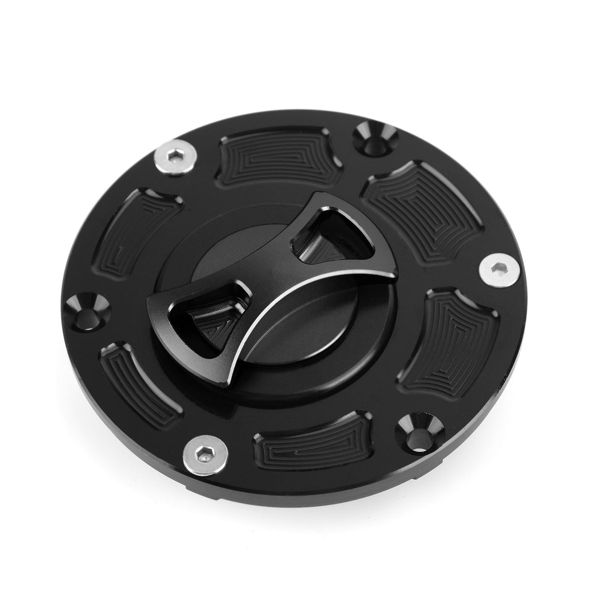 CNC Keyless Fuel Gas Cap Fit for Kawasaki Ninja 250/300 R Z250 Z300 08-17 Black