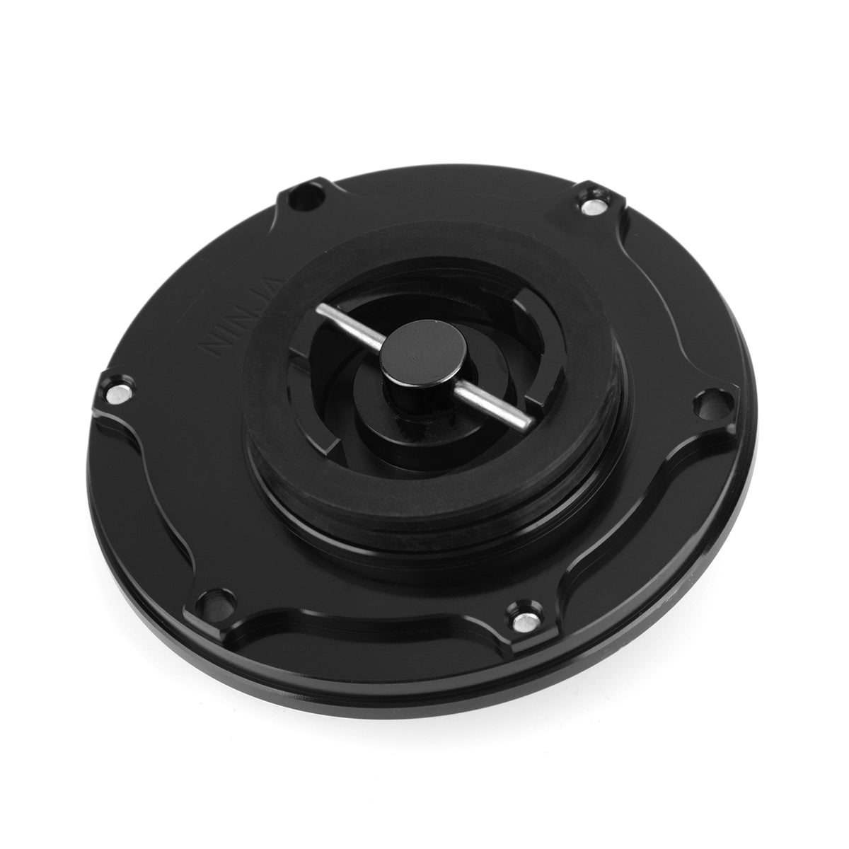 CNC Keyless Fuel Gas Cap Fit for Kawasaki Ninja 250/300 R Z250 Z300 08-17 Black