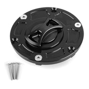 CNC Keyless Fuel Gas Cap Fit for Kawasaki Ninja 250/300 R Z250 Z300 08-17 Black