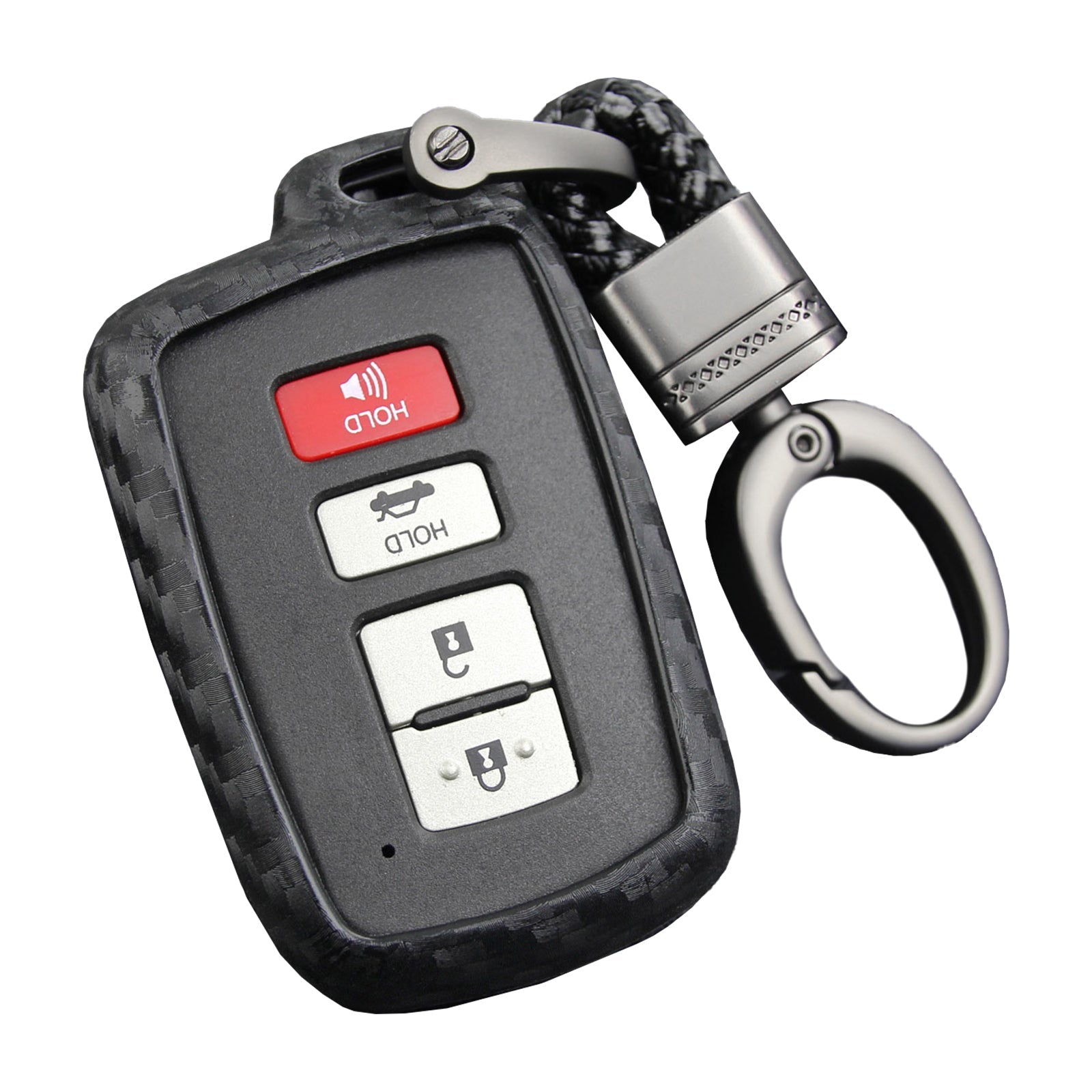 Leather Silicone Car Key Case Cover With Buckle For Toyota Highlander