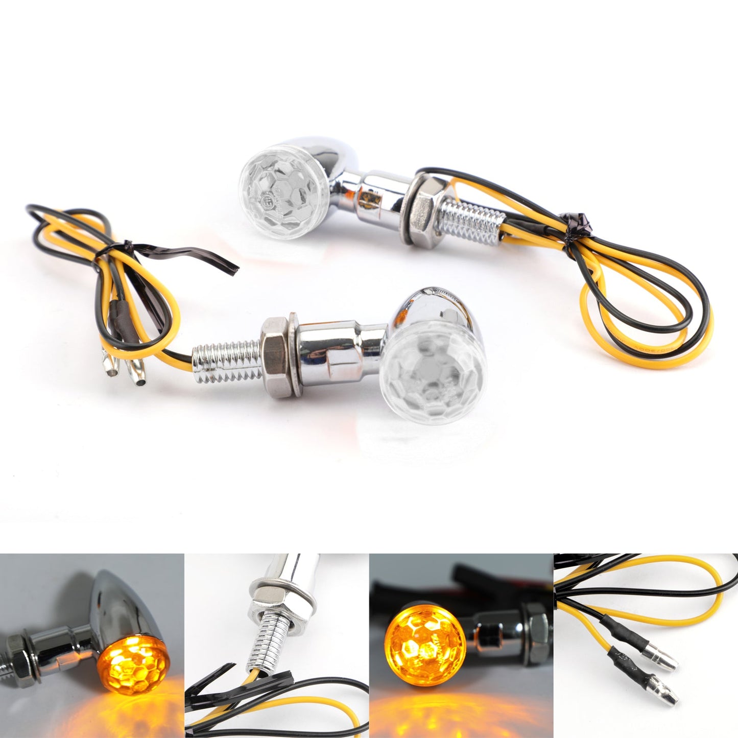 Universal Mini Bullet Spherical Len Turn Signal Indicators Light Len