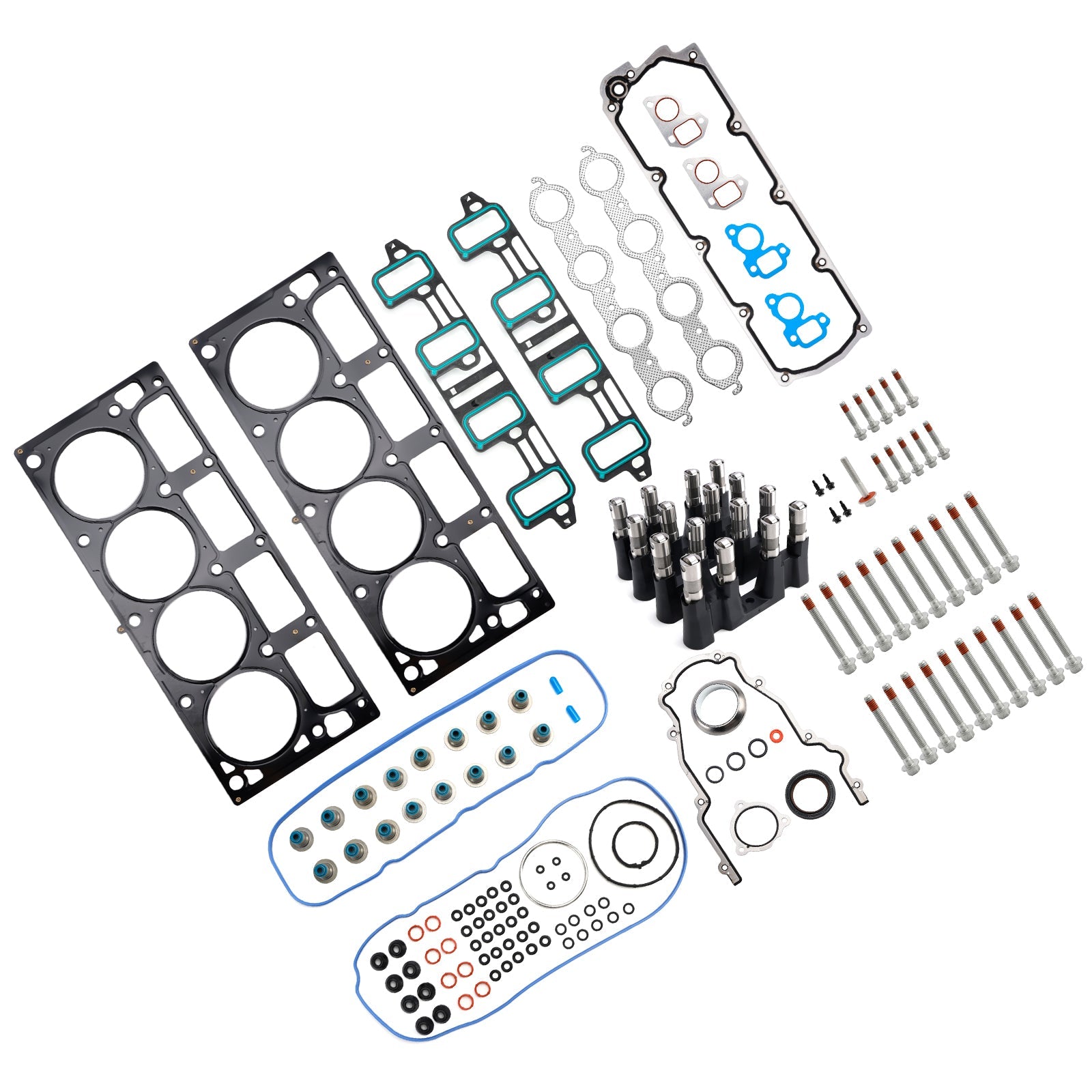 2008-2016 For GMC Savana 2500 6.0L 5967CC 364CID V8 OHV, (16 Valve) NON AFM Lifters Head Gasket Bolts Kit 12648846
