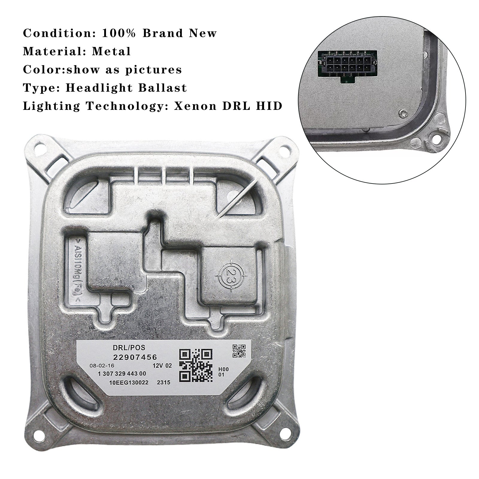 Headlight DRL Module Ballast 22907456 For Cadillac CTS Chevy Camaro 2014-2022