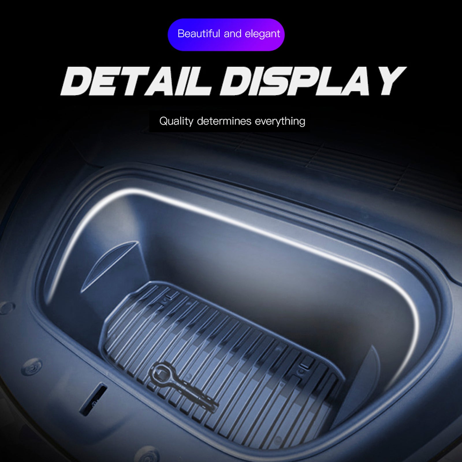 Front Trunk Ambient Atmosphere LED Light Strip Warm Color For Tesla Model 3/Y/S/X