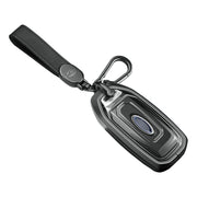 Aluminum Alloy TPU Black Car Key Case Cover With Buckle For Ford