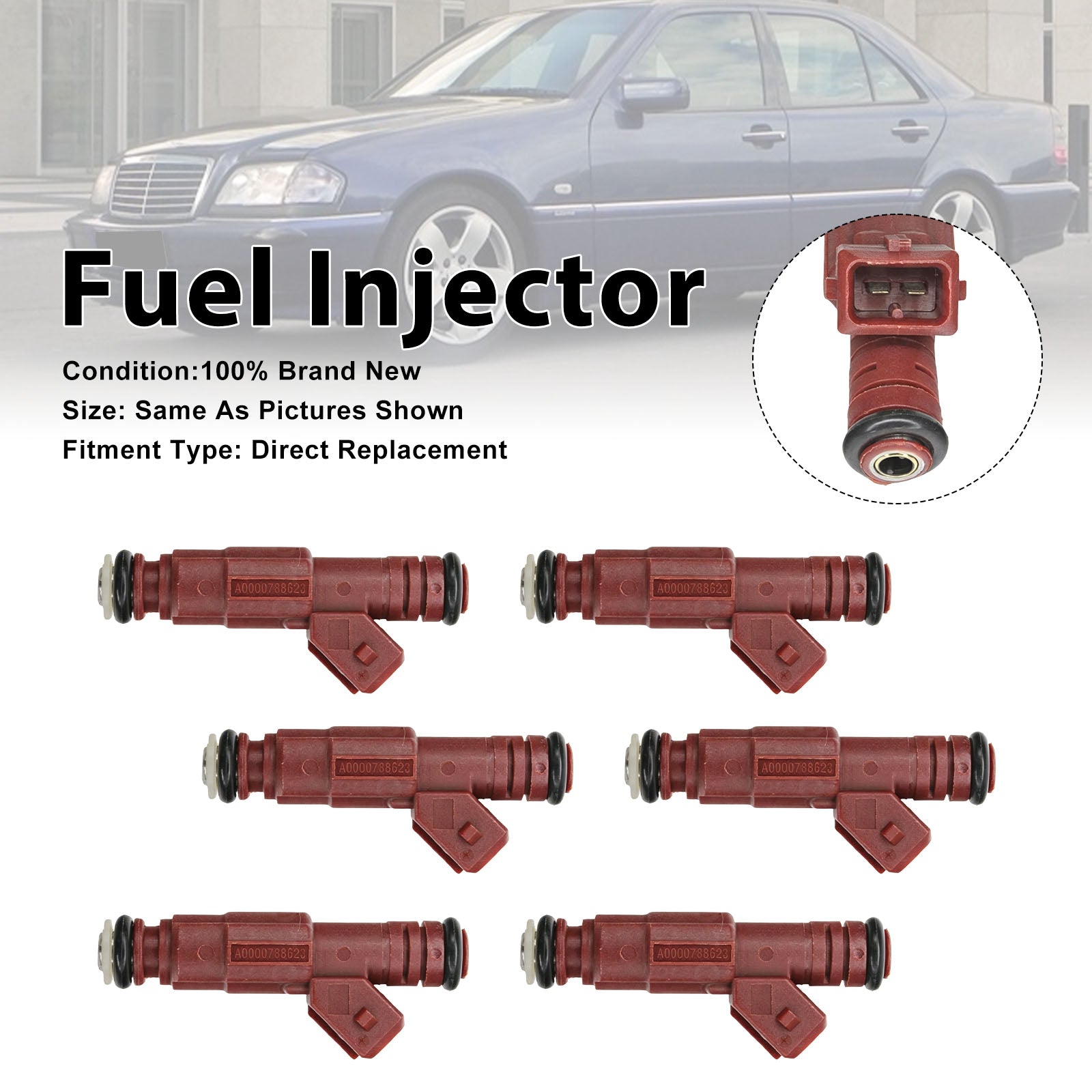 6Pcs Fuel Injector For Mercedes-Benz C280 1997 E320 1994-1997 0280155757