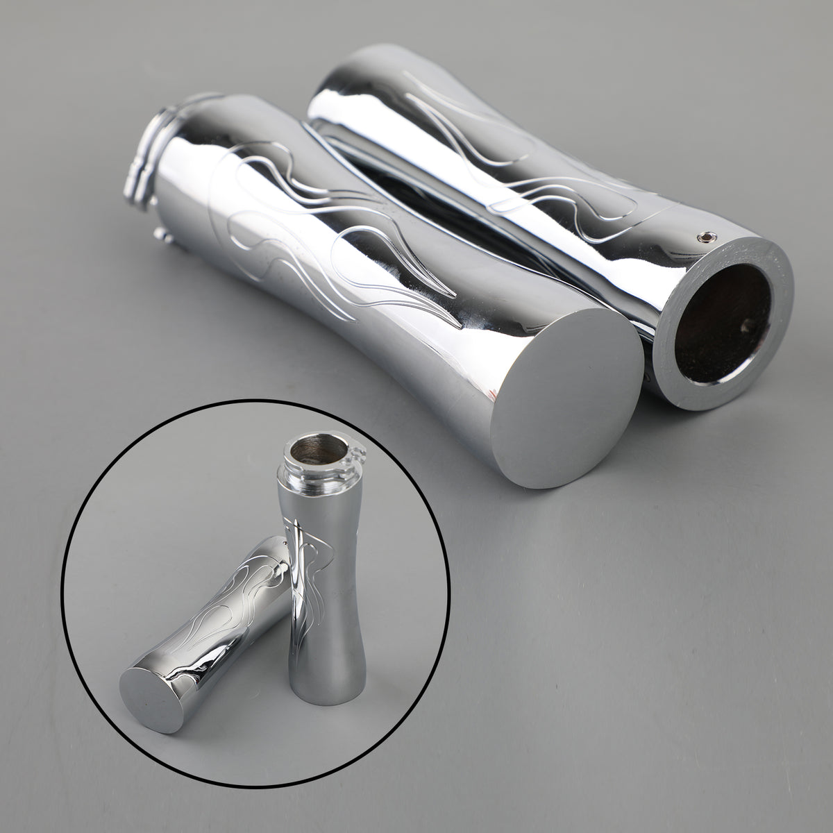 Chrome 1" Handlebar Grip Fit for Honda Shadow VLX 600 750 Spirit VTX 1300 1800