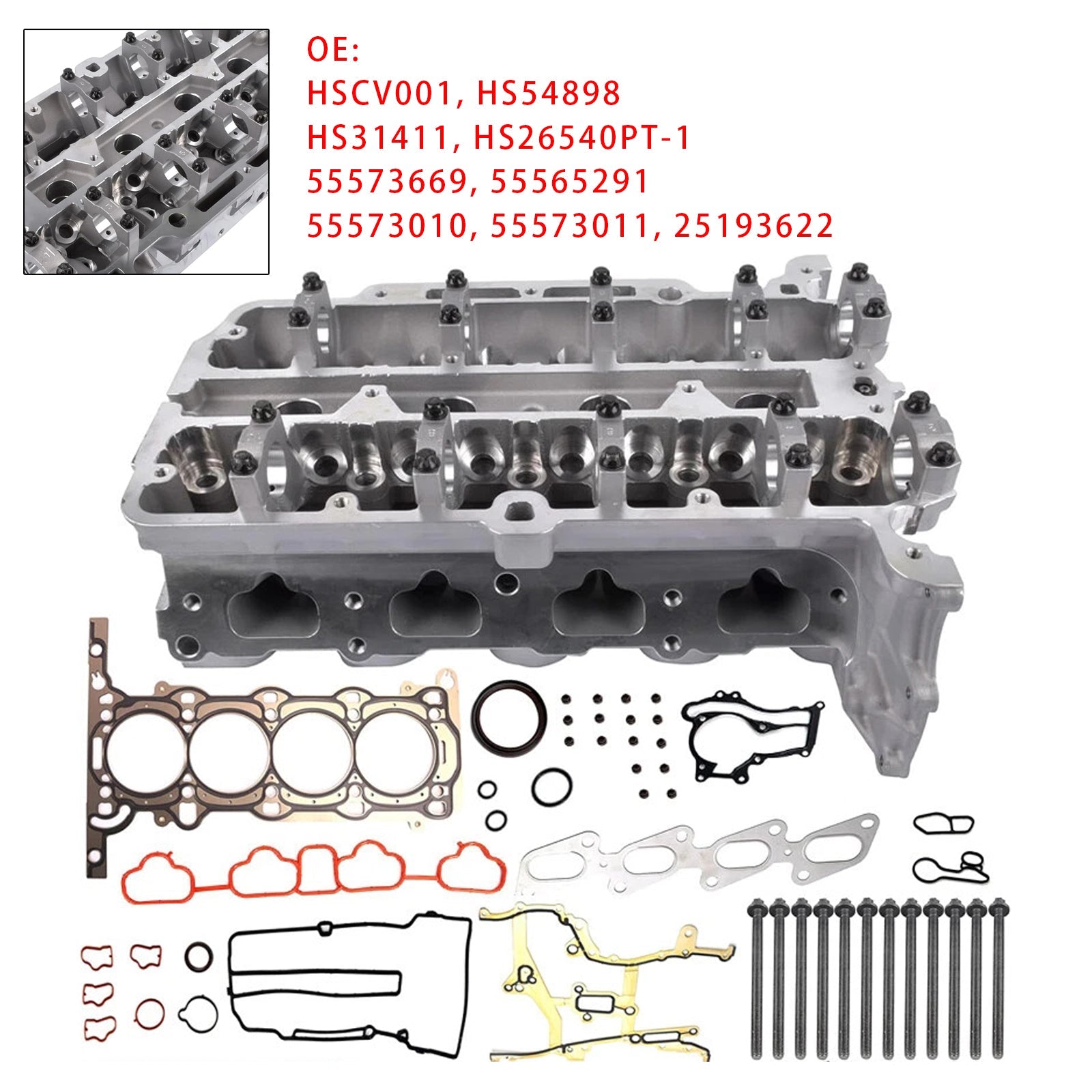 2011-2015 Chevrolet Cruze 1.4L Cylinder Head W/Gasket Set 55573669 HS26540PT-1