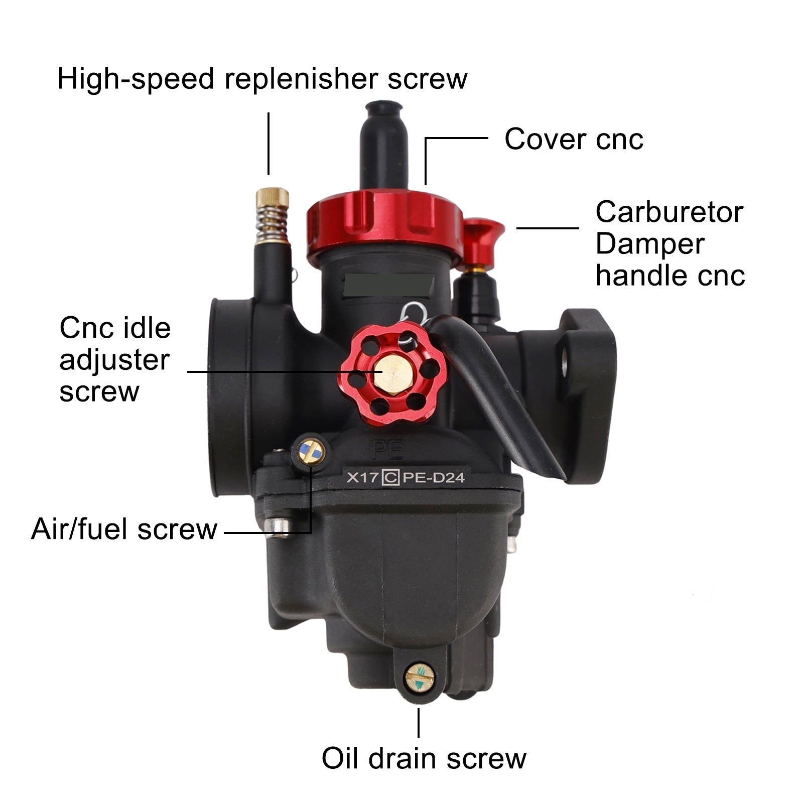 ATV Carburetor Carb 24mm for 140cc-150cc Motorcycle dirt bike Go karts