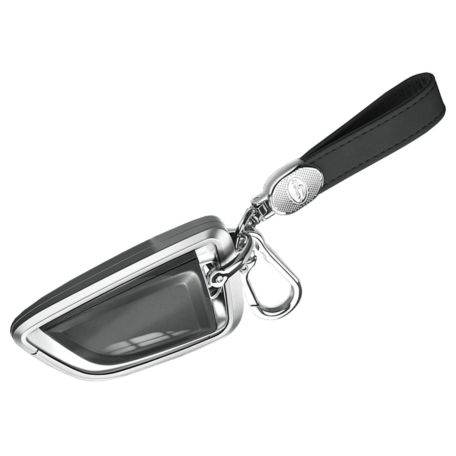 Aluminum Alloy TPU Silvery Car Key Case Cover With Buckle For BMW x3 x1 x5
