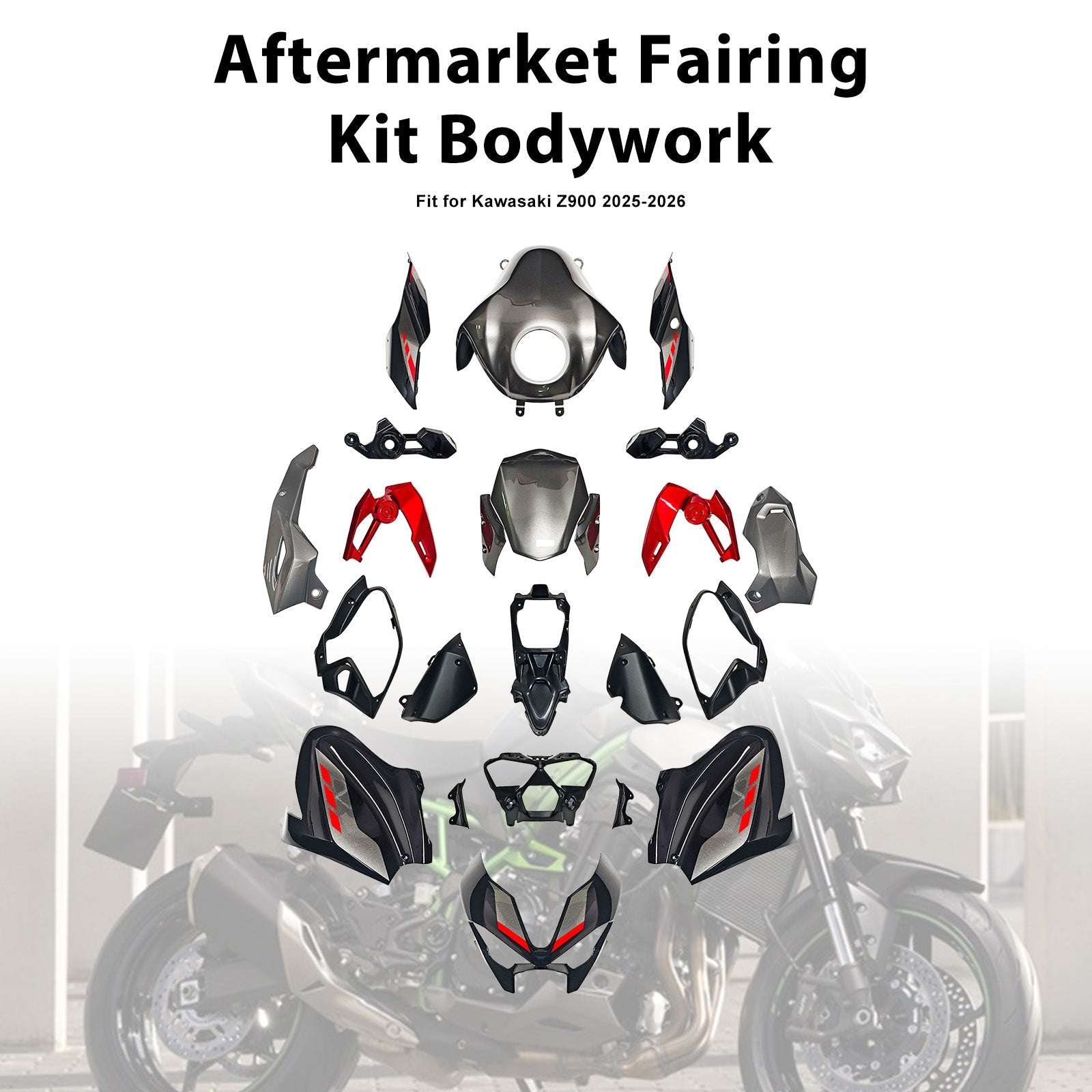 Injection Bodywork Fairing Kit for Kawasaki Z900 2025-2026