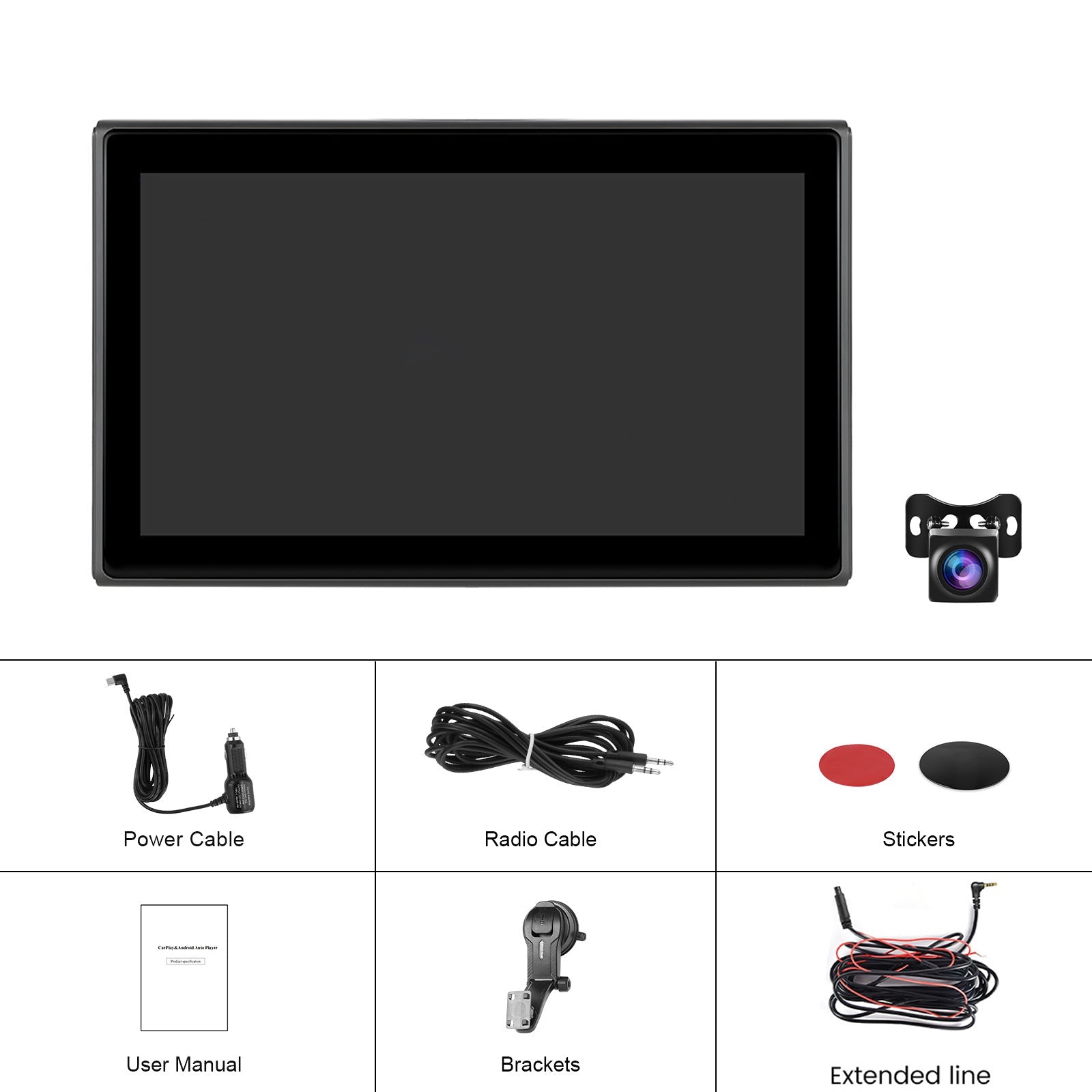 7-inch Full Touch Screen Apple CarPlay Android Auto Switching Display AHD Camera