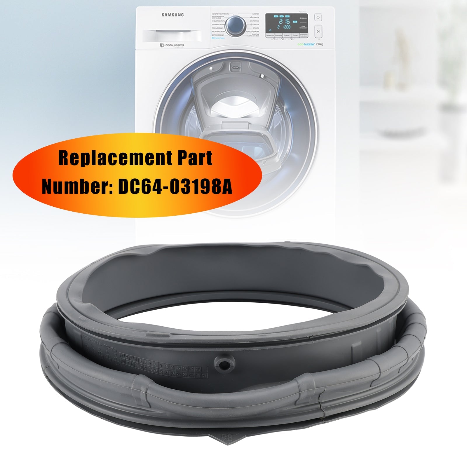 DC64-03198A Door Seal 03176A 03365A Seal For Samsung Washing Machine