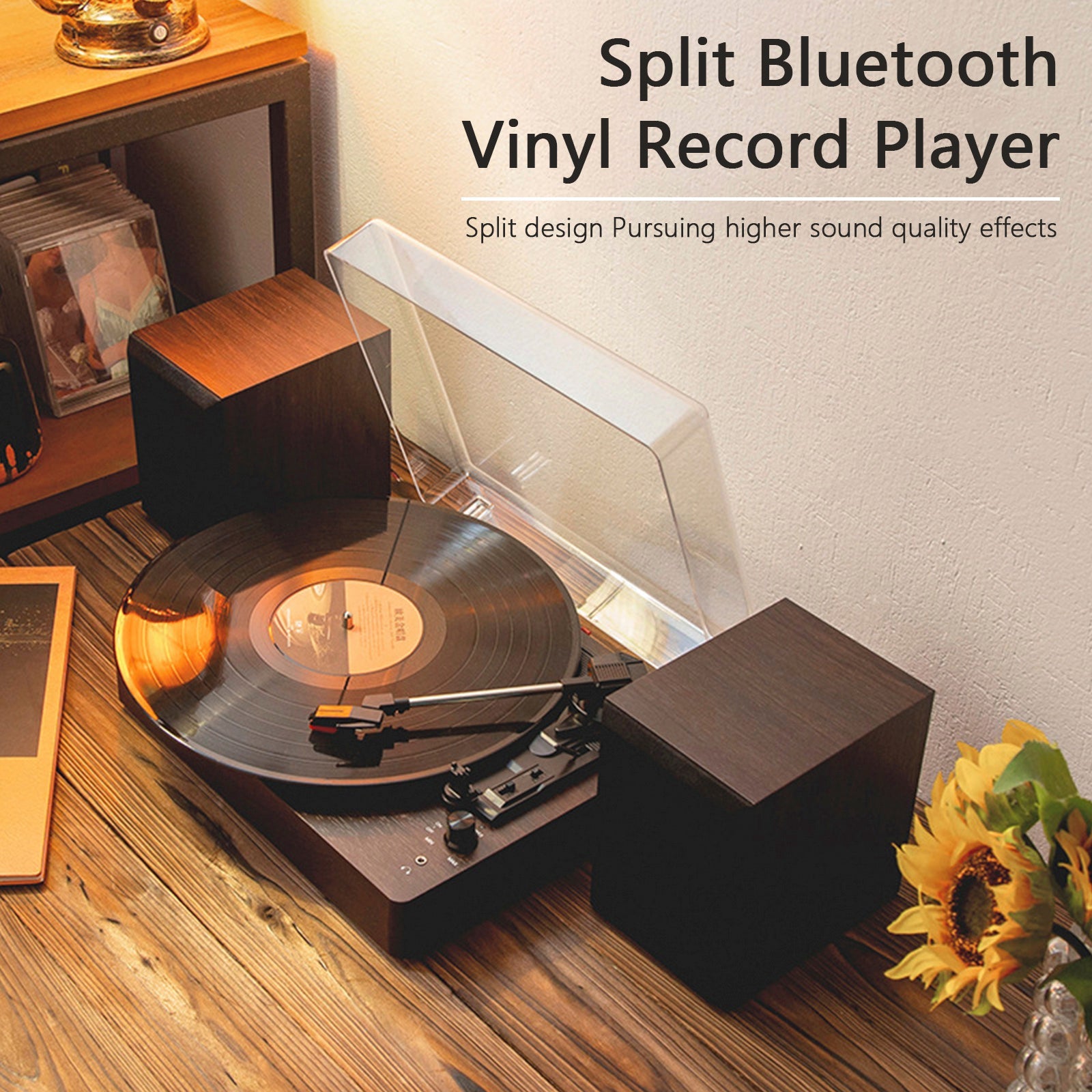 3 - Speed Turntable Decorative Record Player Split Bluetooth Vinyl Record Player Retro Bluetooth Speaker Ornaments Living Room Record Player