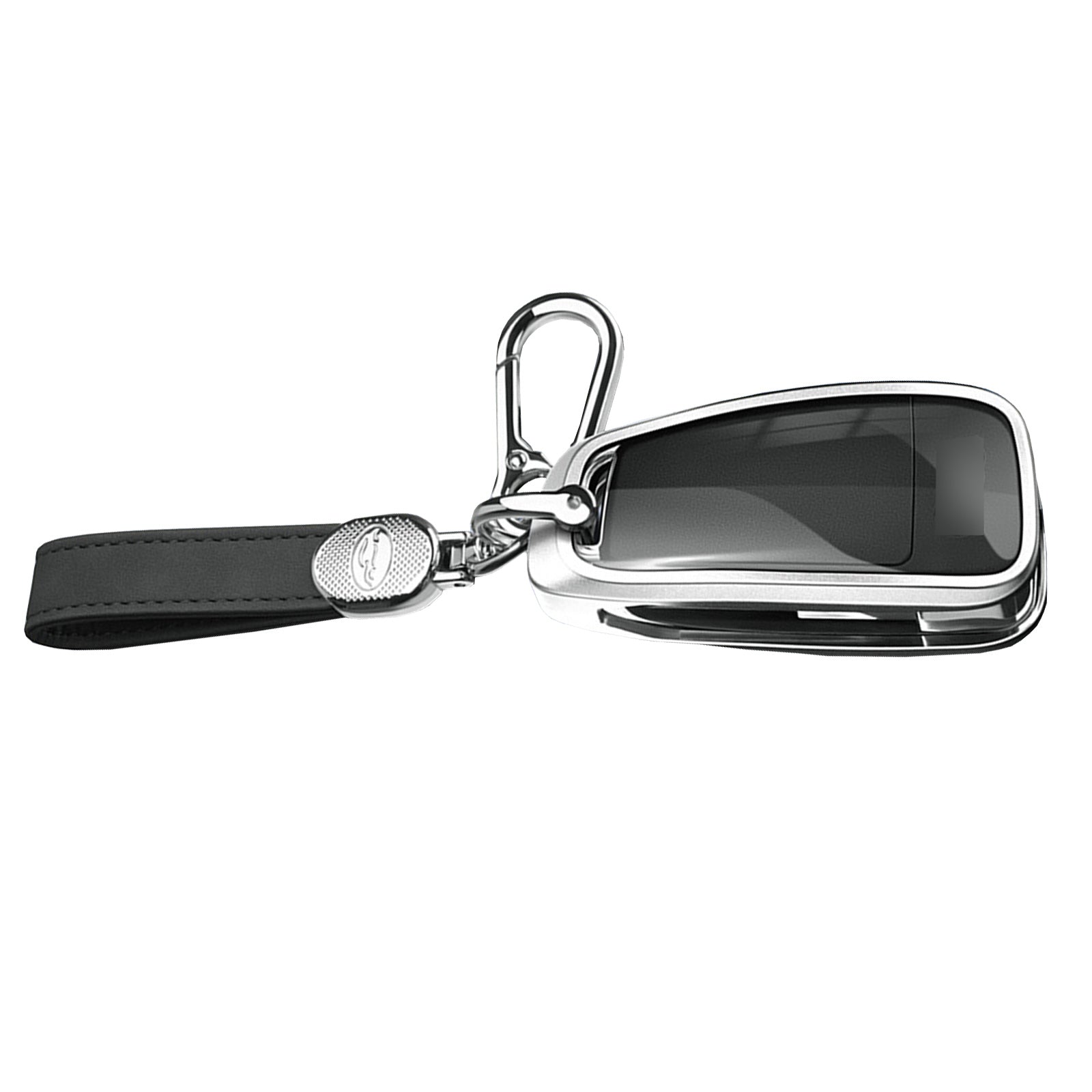 Aluminum Alloy TPU Black Car Key Case Cover With Buckle For Audi a6l a4l a3