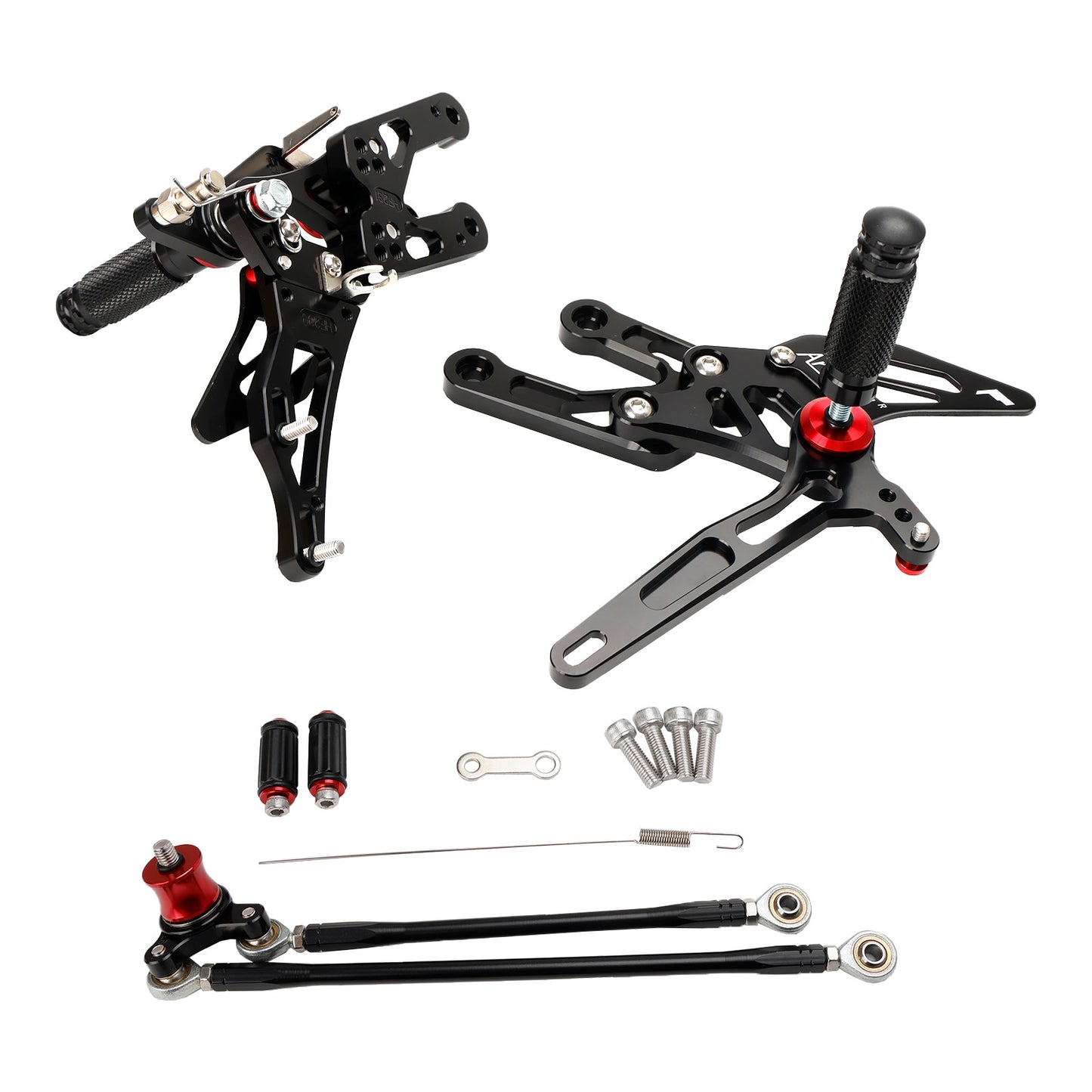 Honda Cbr1000rr 04-07 Cbr600rr 03-06 Black Alu Adjustable Rear Set Rearset