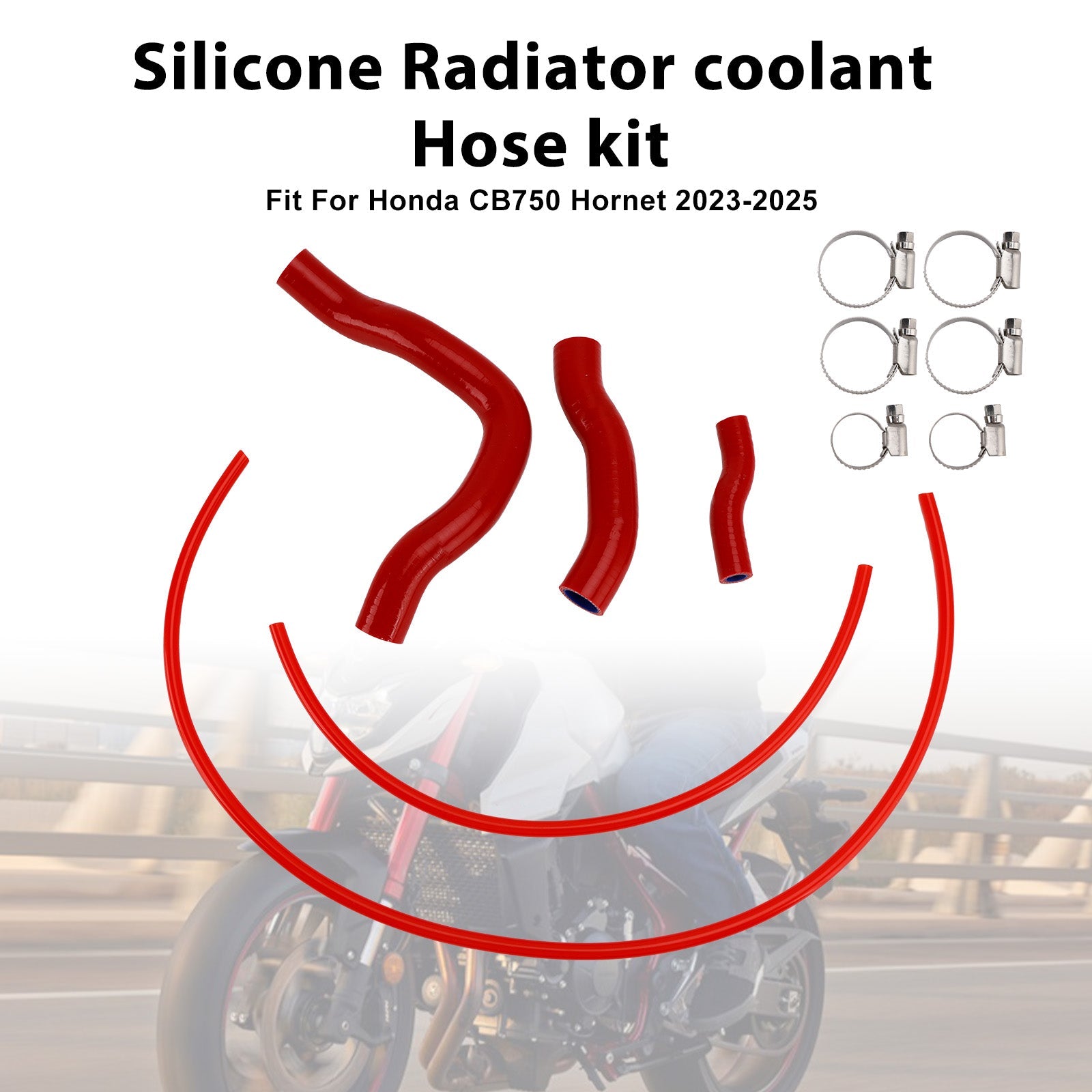 Silicone Radiator coolant Hose For Honda CB750 Hornet XL750 Transalp 23-25