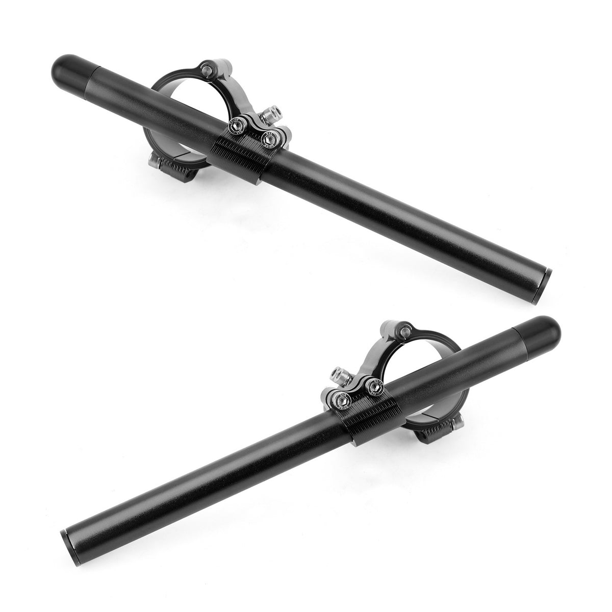 Universal Adjustable Rotatable CNC Billet Clip Ons Fork Tube Handlebar Kit 47mm Black