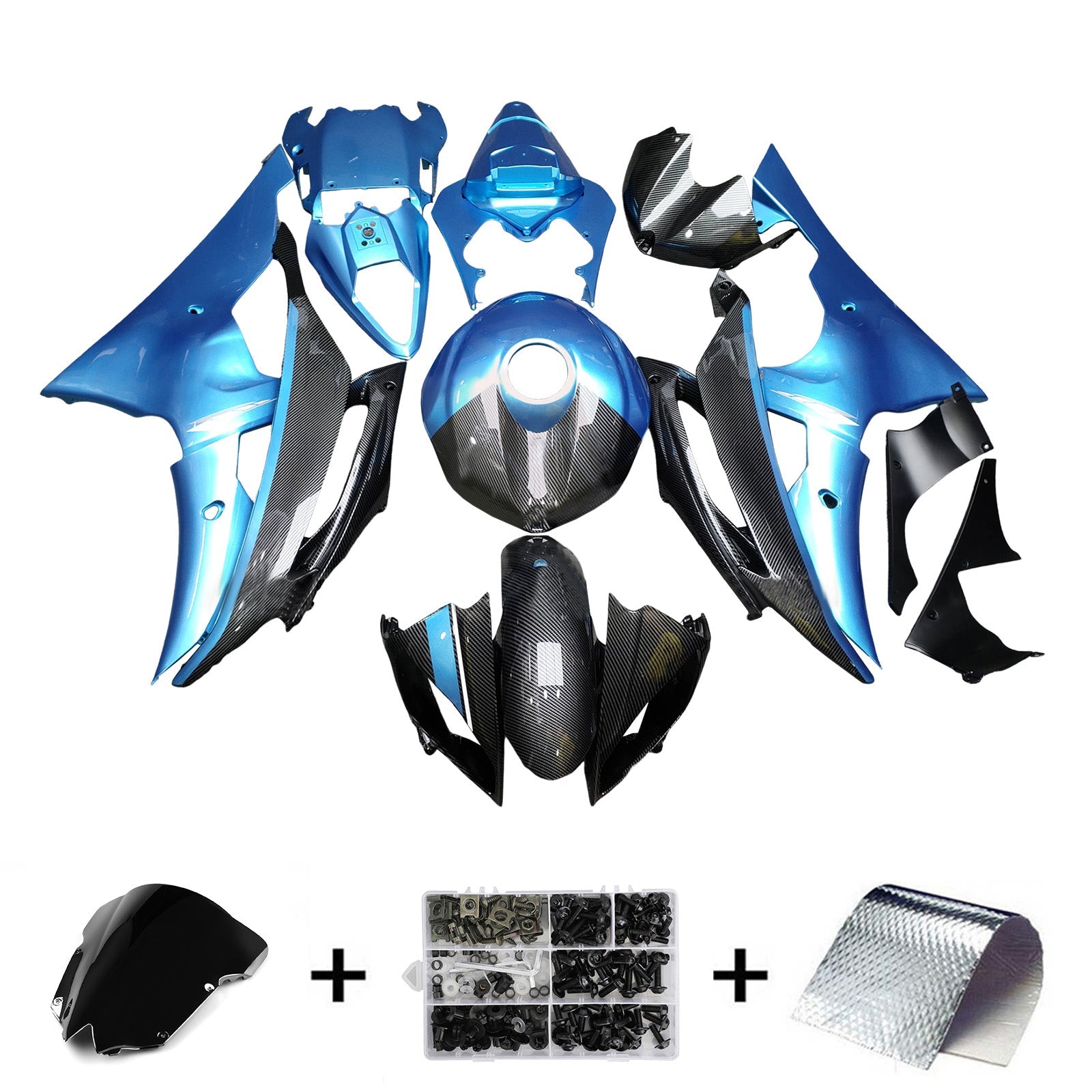 Injection Fairing Kit Bodywork Plastic ABS For Yamaha YZFR6 YZF-R6 2008-2016