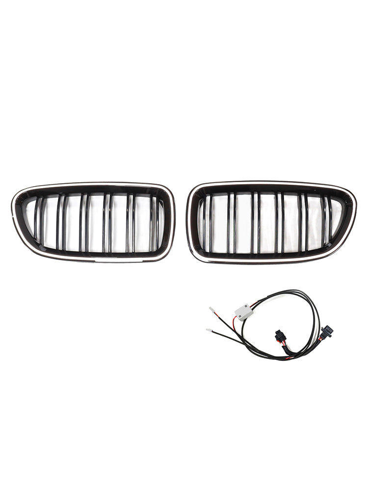 01.2009-10.2016 BMW 5-Series F10 M5 Kidney Bumper Grill Grille Gloss Black 51137203649 51137203203