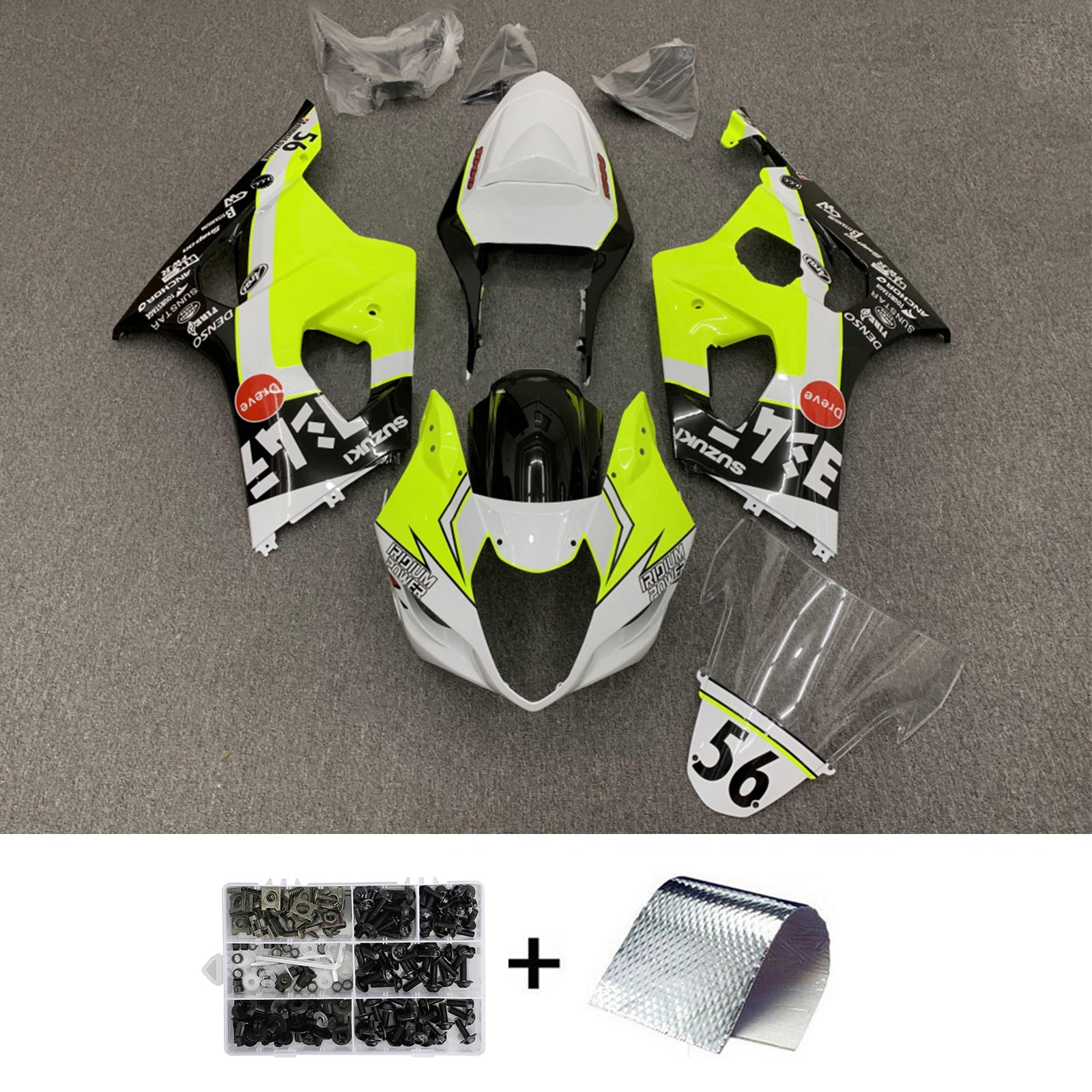2003-2004 Suzuki GSXR1000 K3 Injection Fairing Kit Bodywork Plastic ABS