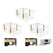 Raspberry Pi5 PCI-E Adapter Case PCIe to M.2 Adapter Board Acrylic Box Radiator